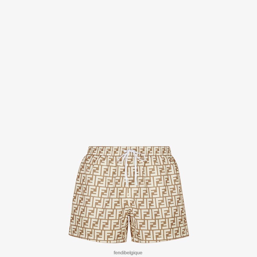 vêtements Fendi short en tissu beige hommes 8X8J2J2136 Fendi Lunette De Soleil