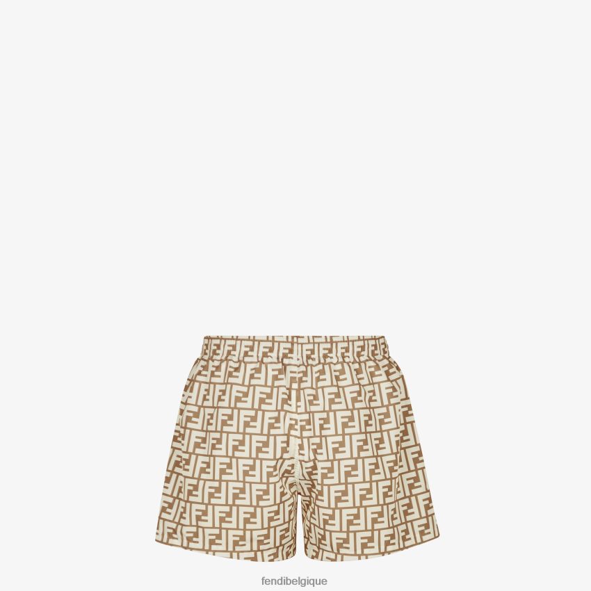 vêtements Fendi short en tissu beige hommes 8X8J2J2136 Fendi Lunette De Soleil