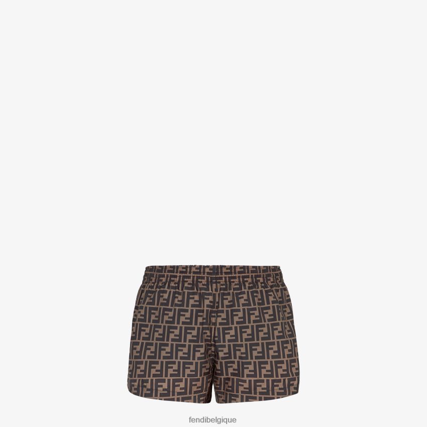 vêtements Fendi short en tissu brun hommes 8X8J2J1971 Fendi Lunette De Soleil