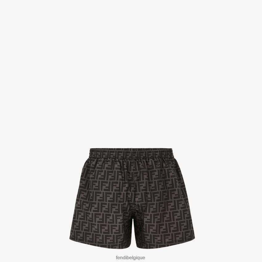 vêtements Fendi short en tissu technique noir hommes 8X8J2J1958 Fendi Belgique