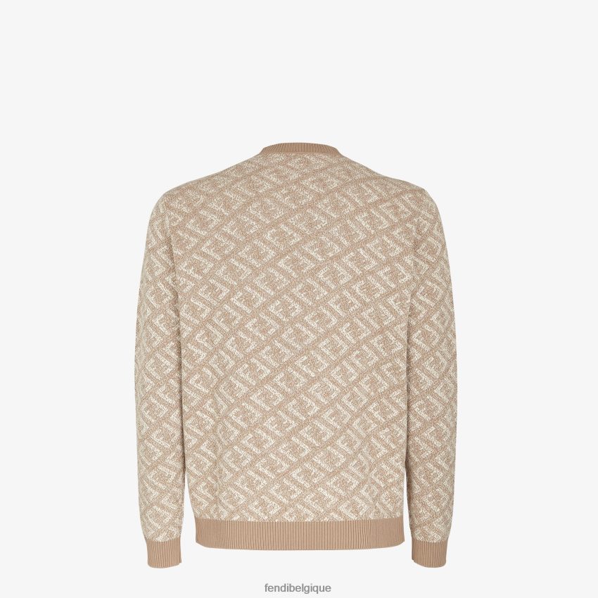 vêtements Fendi pull en coton beige hommes 8X8J2J2041 Fendi Sac