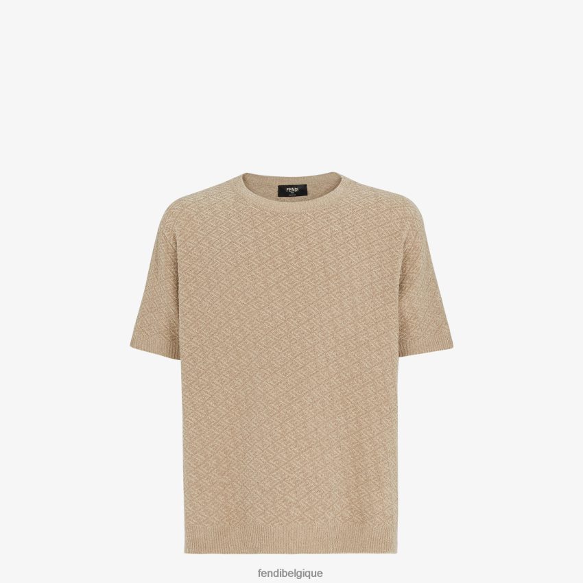 vêtements Fendi pull en coton beige hommes 8X8J2J2054 Fendi Belgique