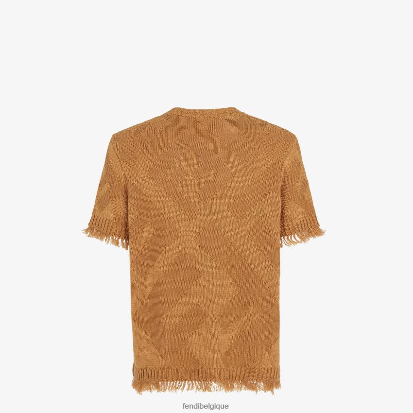 vêtements Fendi pull en coton brun hommes 8X8J2J2043 Fendi Lunette De Soleil