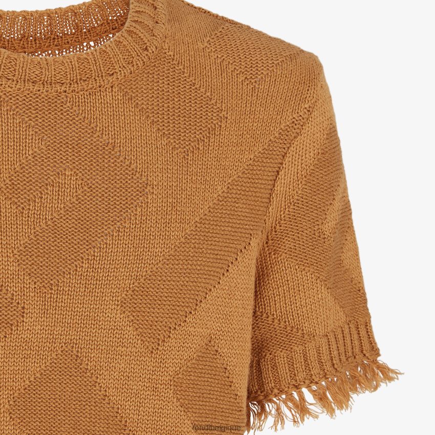 vêtements Fendi pull en coton brun hommes 8X8J2J2043 Fendi Lunette De Soleil