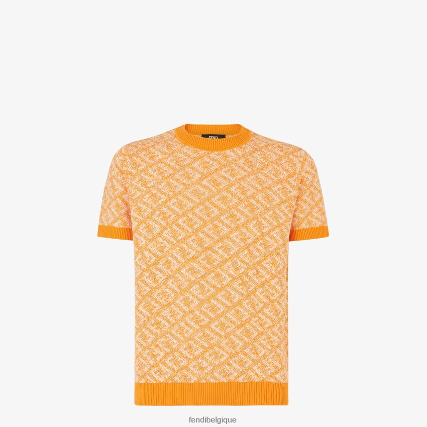 vêtements Fendi pull en coton orange hommes 8X8J2J2032 Fendi Sac