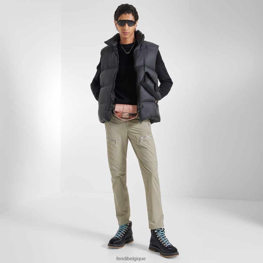 vêtements Fendi pull en laine et soie noir hommes 8X8J2J2090 Fendi Belgique