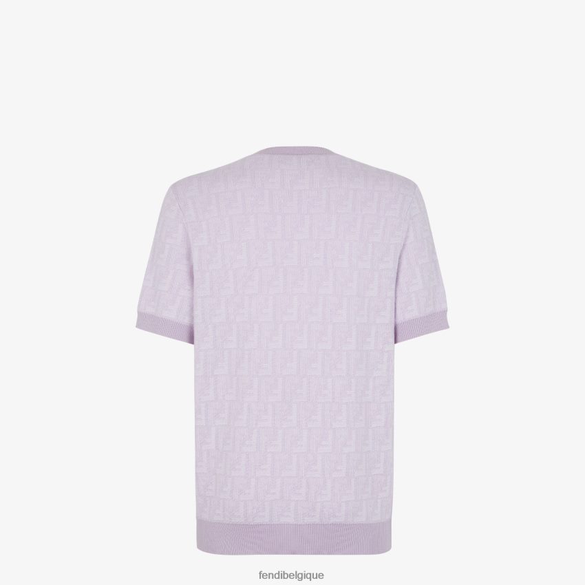 vêtements Fendi pull en laine lilas violet hommes 8X8J2J1952 Fendi Belgique