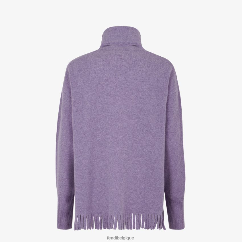 vêtements Fendi pull en laine lilas violet hommes 8X8J2J1973 Fendi Belgique