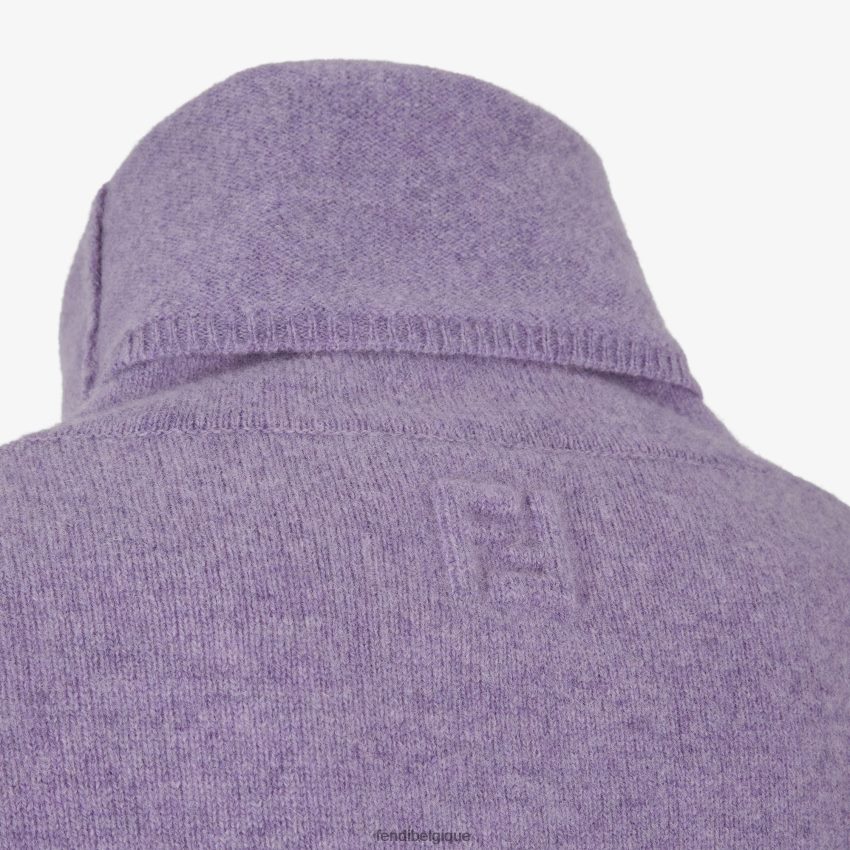 vêtements Fendi pull en laine lilas violet hommes 8X8J2J1973 Fendi Belgique