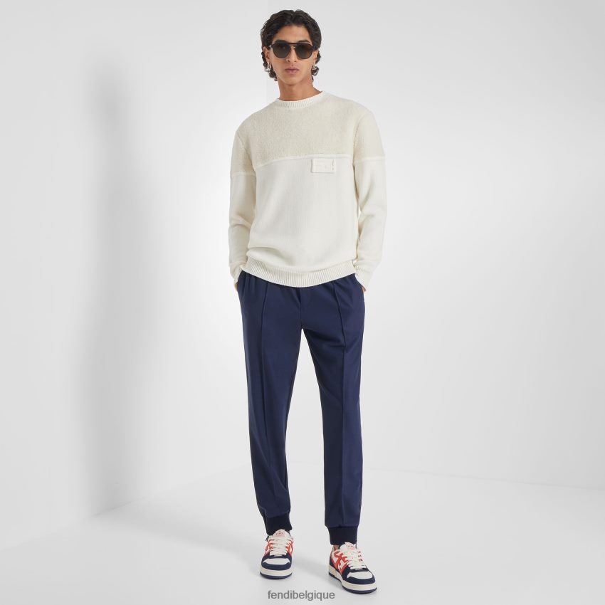 vêtements Fendi pull en soie et laine blanc hommes 8X8J2J2095 Fendi Sac