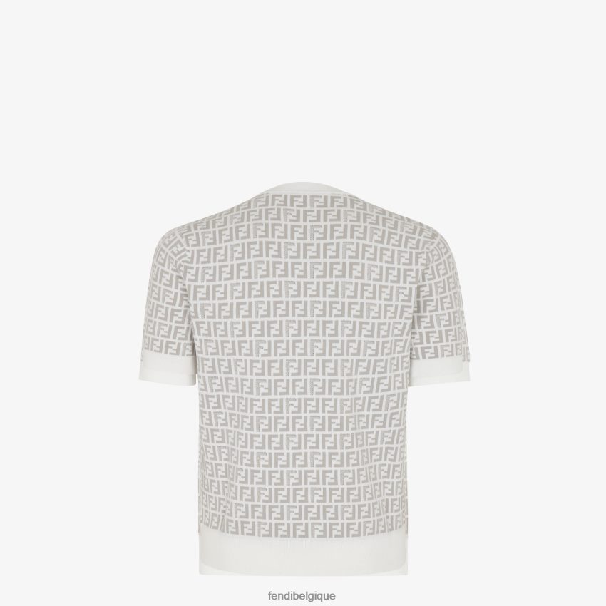 vêtements Fendi pull en tissu blanc hommes 8X8J2J1965 Fendi Lunette De Soleil