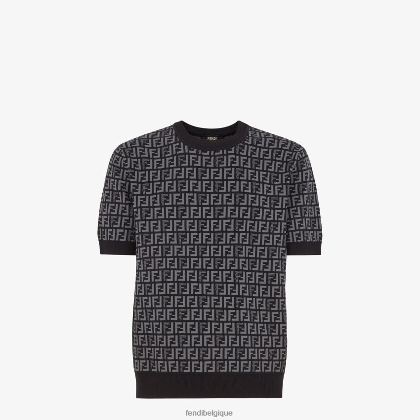 vêtements Fendi pull en tissu noir hommes 8X8J2J1951 Fendi Sac