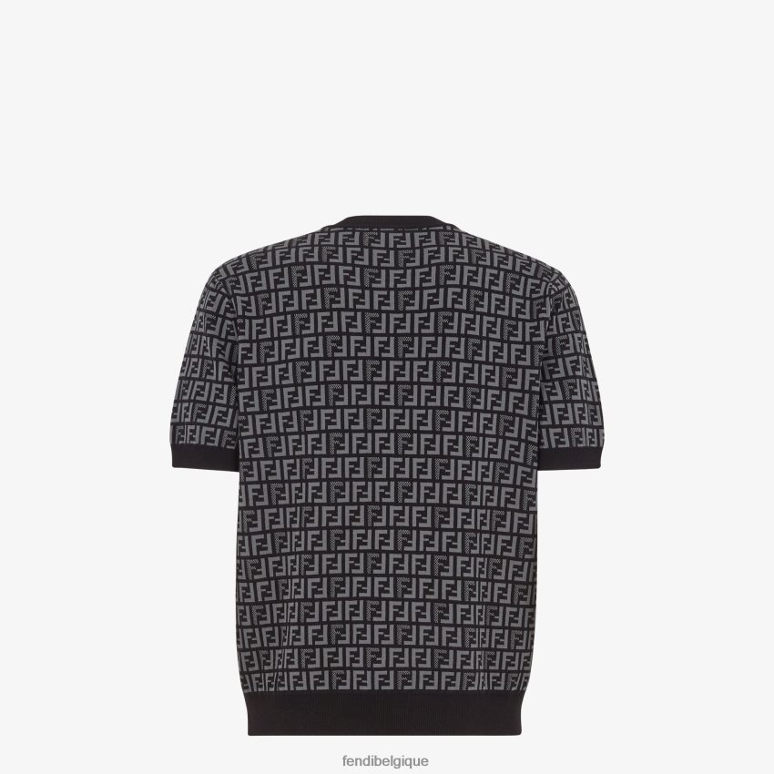 vêtements Fendi pull en tissu noir hommes 8X8J2J1951 Fendi Sac
