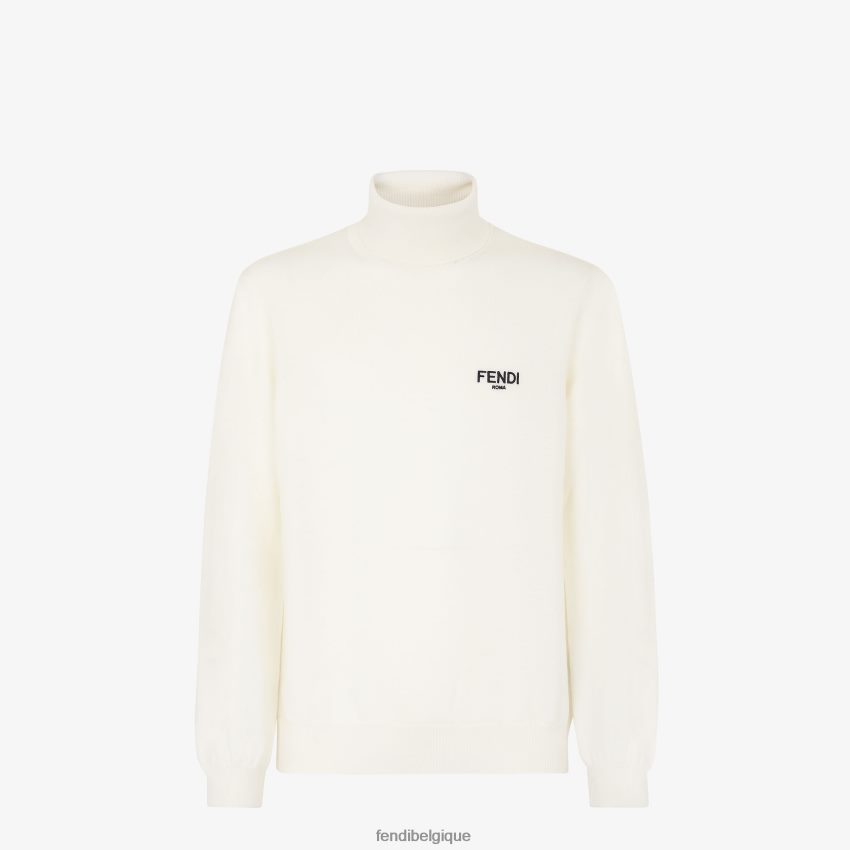 vêtements Fendi pull en tricot blanc hommes 8X8J2J2104 Fendi Sac
