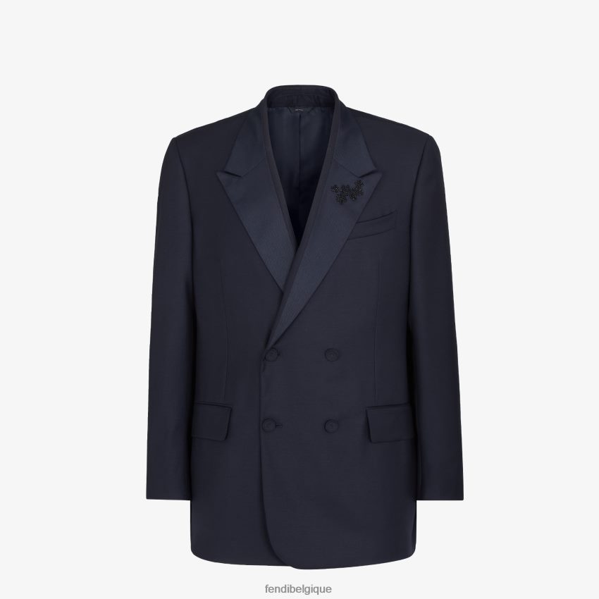 vêtements Fendi blazer en laine bleu hommes 8X8J2J2071 Fendi Sac
