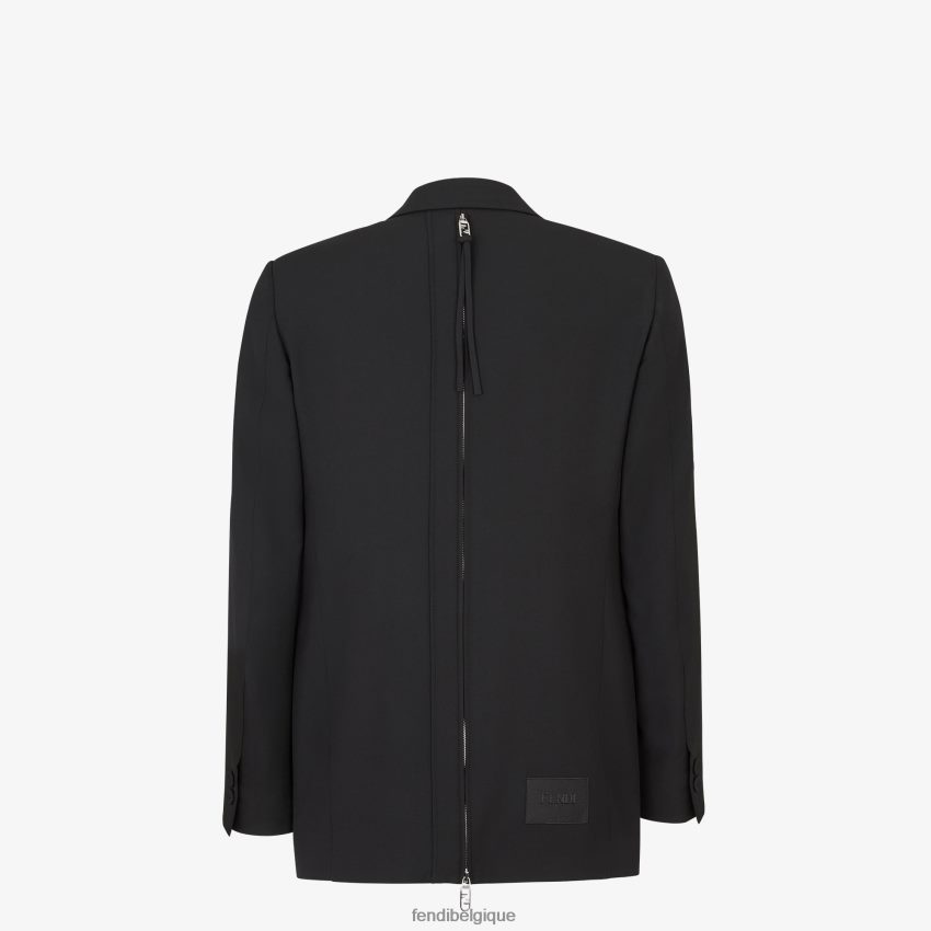 vêtements Fendi blazer en laine noir hommes 8X8J2J2066 Fendi Belgique