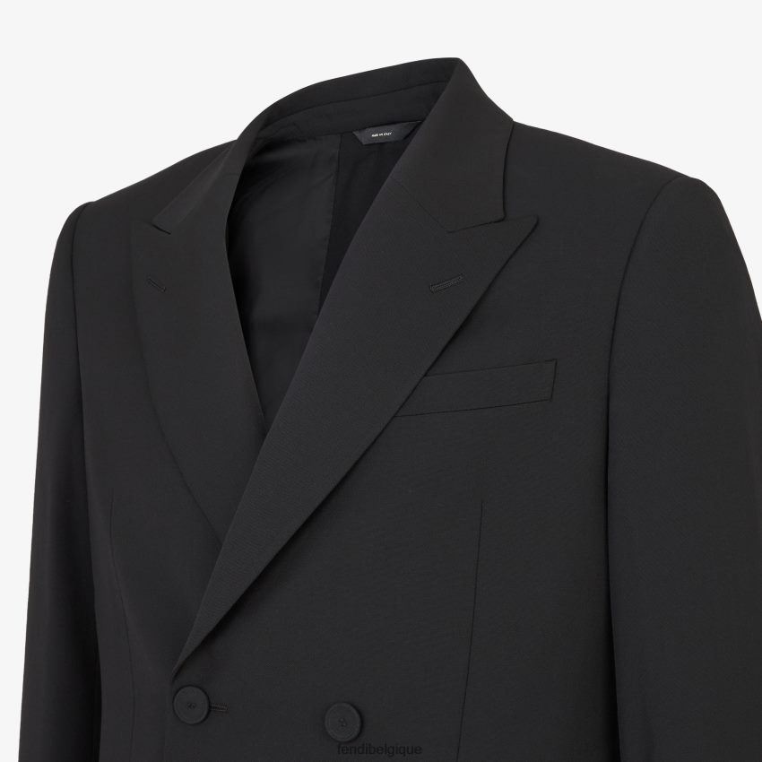 vêtements Fendi blazer en laine noir hommes 8X8J2J2066 Fendi Belgique
