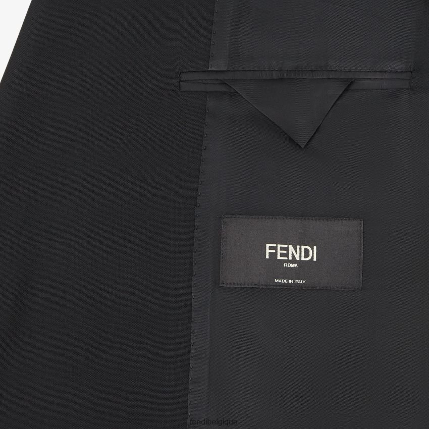 vêtements Fendi blazer en laine noir hommes 8X8J2J2066 Fendi Belgique