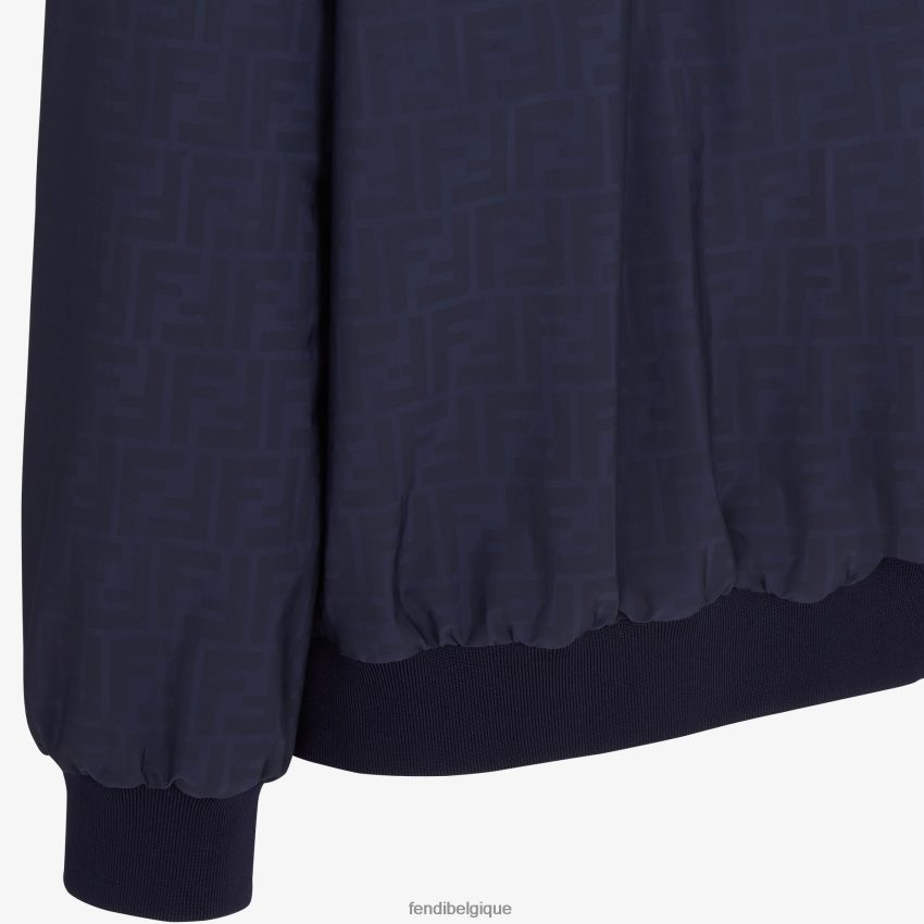 vêtements Fendi blouson aviateur en nylon bleu hommes 8X8J2J2018 Fendi Belgique