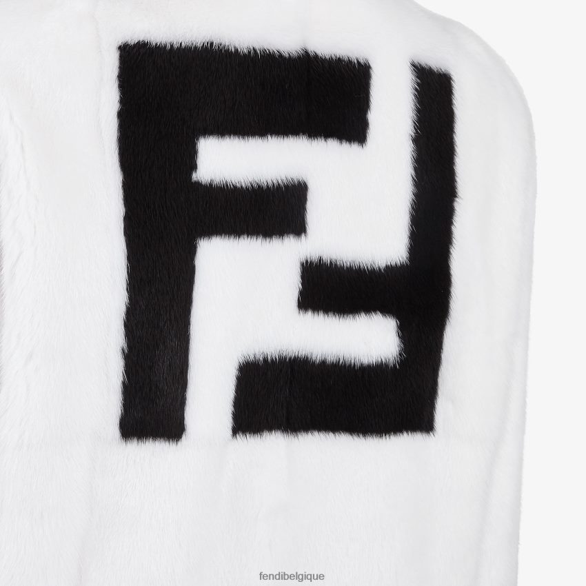 vêtements Fendi bombardier de vison blanc hommes 8X8J2J2177 Fendi Belgique