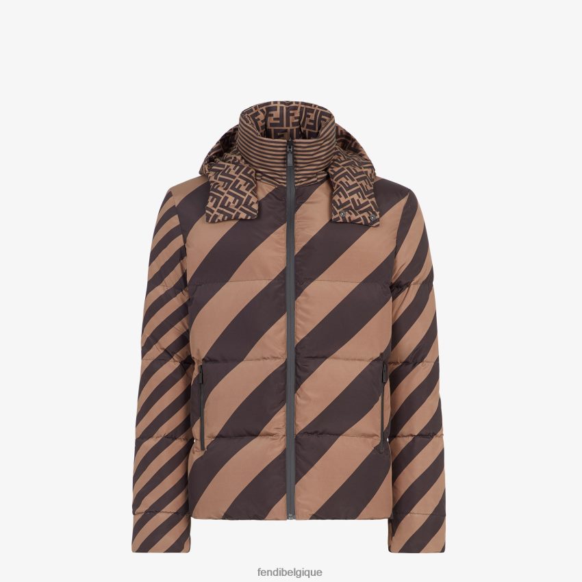 vêtements Fendi doudoune en nylon brun hommes 8X8J2J2154 Fendi Lunette De Soleil