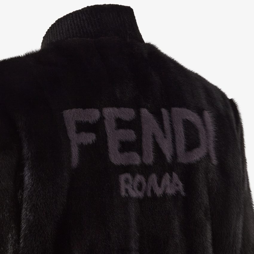 vêtements Fendi veste de vison noir hommes 8X8J2J2158 Fendi Sac