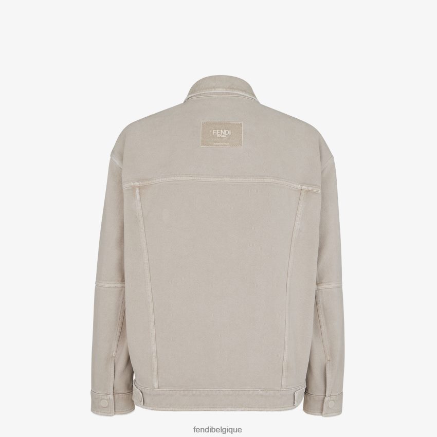 vêtements Fendi veste en jean beige hommes 8X8J2J1929 Fendi Lunette De Soleil