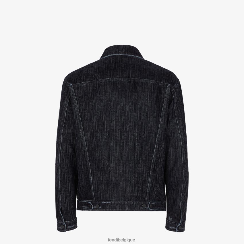 vêtements Fendi veste en jean bleu hommes 8X8J2J1904 Fendi Belgique