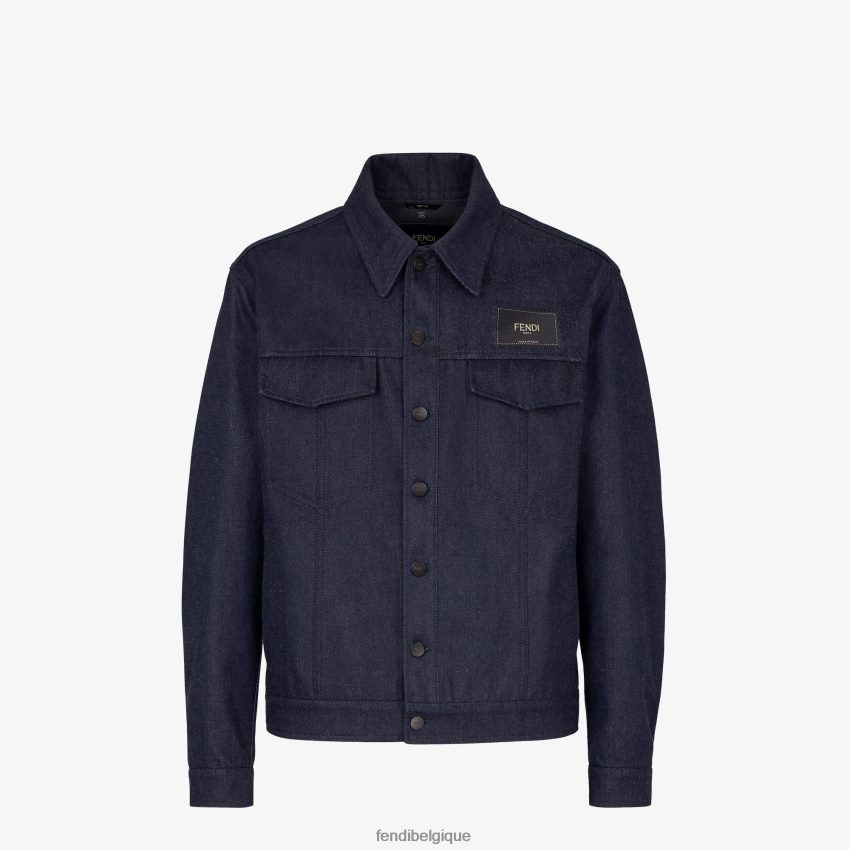 vêtements Fendi veste en jean bleu hommes 8X8J2J2140 Fendi Sac