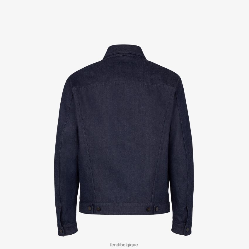 vêtements Fendi veste en jean bleu hommes 8X8J2J2140 Fendi Sac