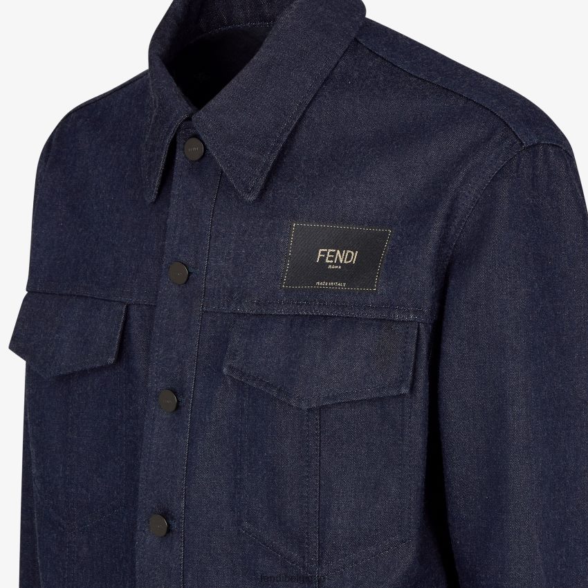 vêtements Fendi veste en jean bleu hommes 8X8J2J2140 Fendi Sac