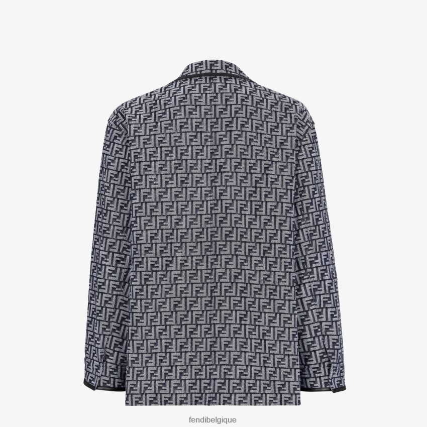 vêtements Fendi veste en jean ff bleu hommes 8X8J2J2039 Fendi Belgique
