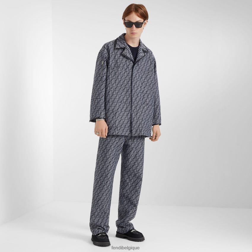 vêtements Fendi veste en jean ff bleu hommes 8X8J2J2039 Fendi Belgique