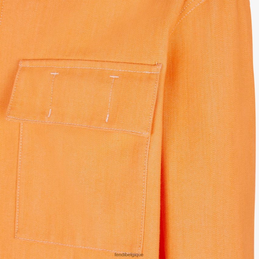 vêtements Fendi veste en jean orange hommes 8X8J2J2028 Fendi Lunette De Soleil