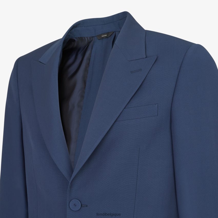 vêtements Fendi veste en laine bleu hommes 8X8J2J2069 Fendi Belgique