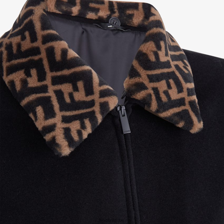 vêtements Fendi veste en laine noir hommes 8X8J2J2183 Fendi Belgique