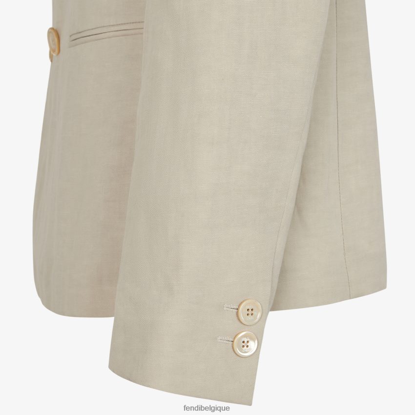 vêtements Fendi veste en lin gris hommes 8X8J2J1914 Fendi Lunette De Soleil