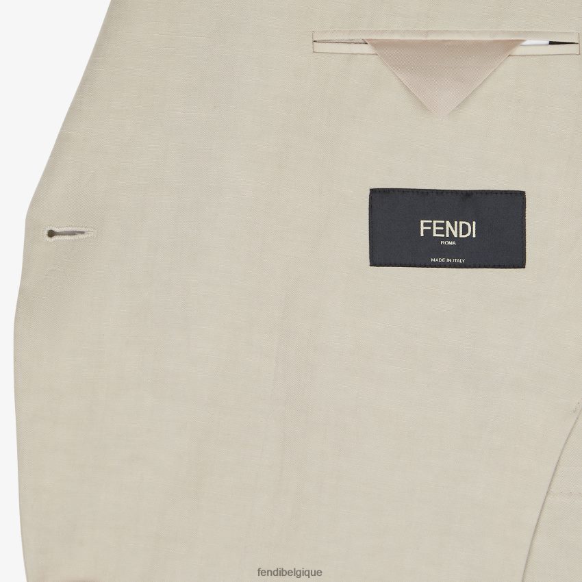 vêtements Fendi veste en lin gris hommes 8X8J2J1914 Fendi Lunette De Soleil