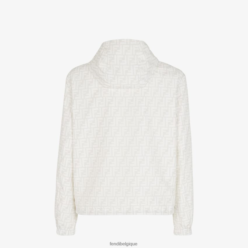 vêtements Fendi veste en nylon blanc hommes 8X8J2J2203 Fendi Sac