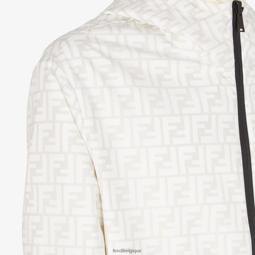 vêtements Fendi veste en nylon blanc hommes 8X8J2J2203 Fendi Sac