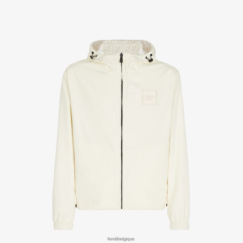 vêtements Fendi veste en nylon blanc hommes 8X8J2J2203 Fendi Sac