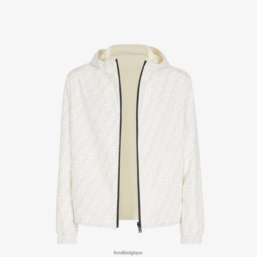 vêtements Fendi veste en nylon blanc hommes 8X8J2J2203 Fendi Sac