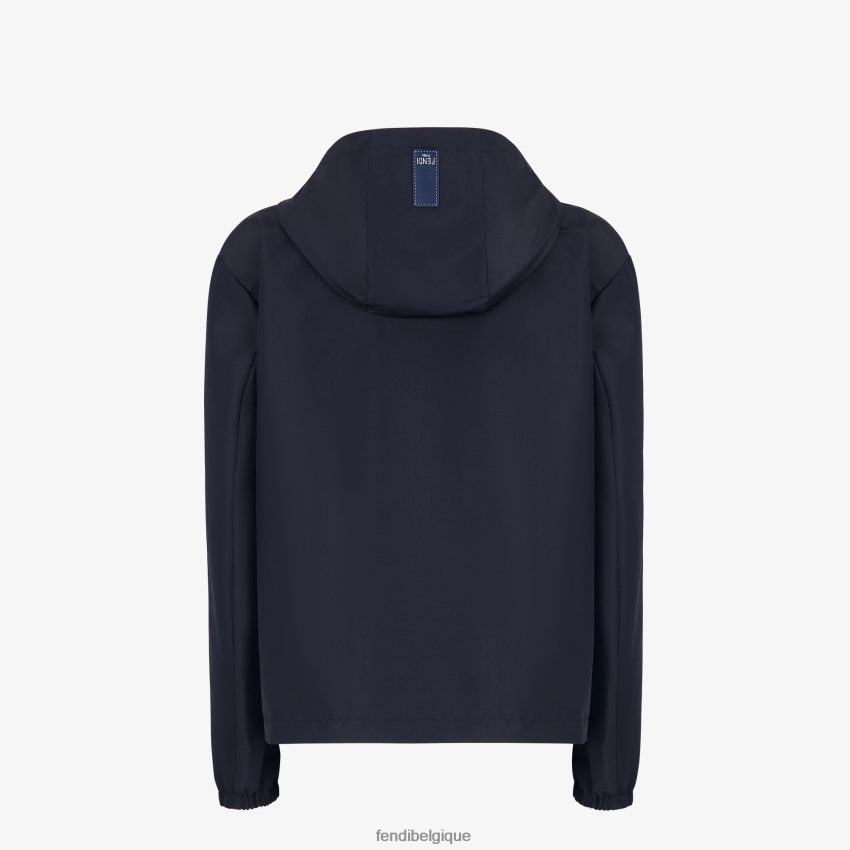 vêtements Fendi veste en nylon bleu hommes 8X8J2J2139 Fendi Lunette De Soleil