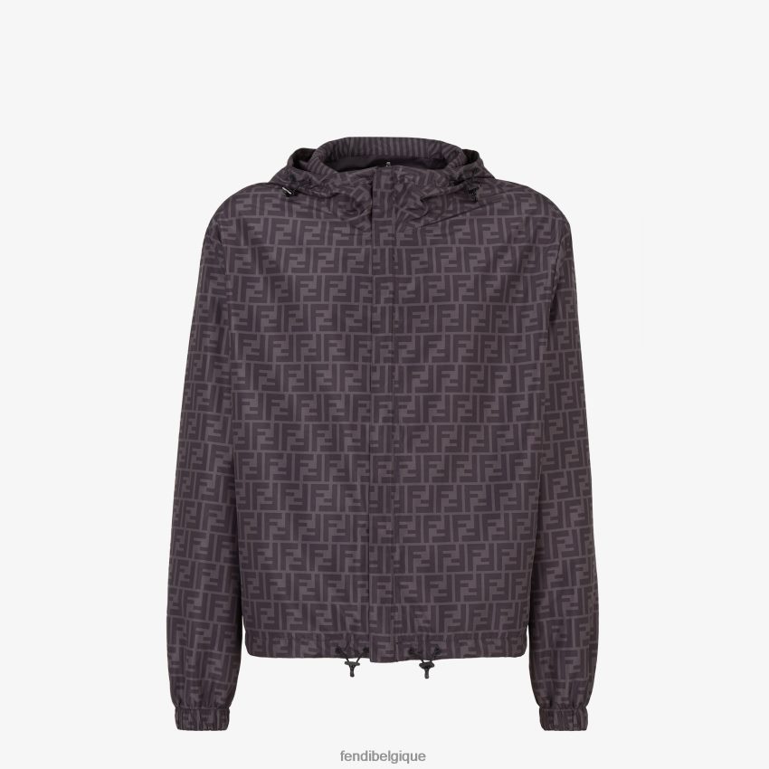 vêtements Fendi veste en nylon noir hommes 8X8J2J2130 Fendi Lunette De Soleil