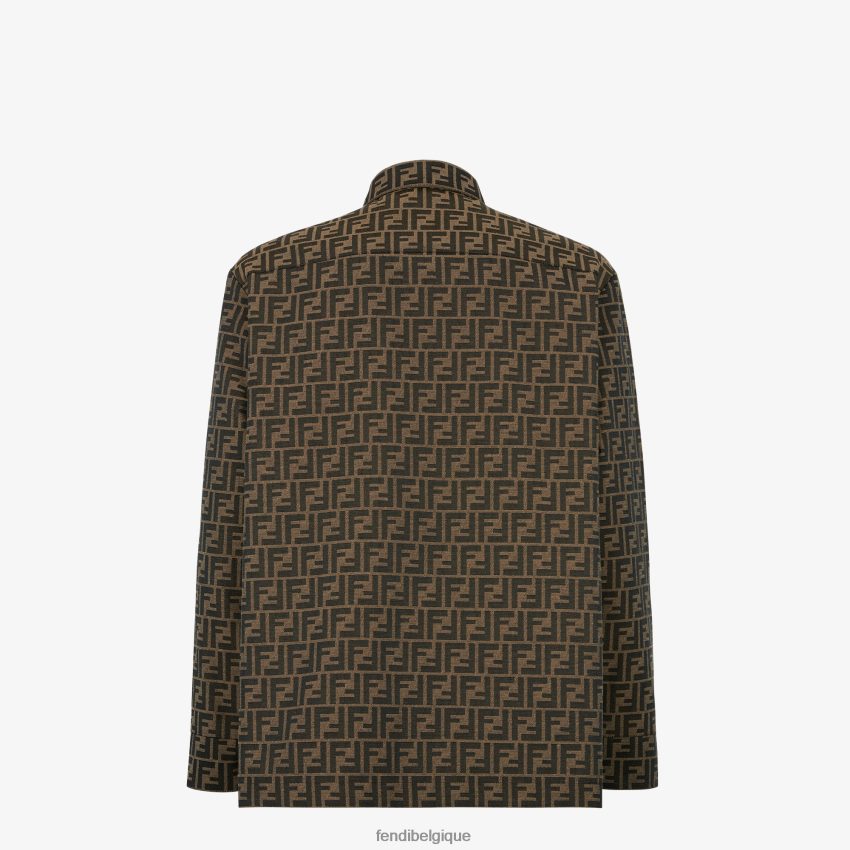 vêtements Fendi veste en tissu brun hommes 8X8J2J2121 Fendi Lunette De Soleil