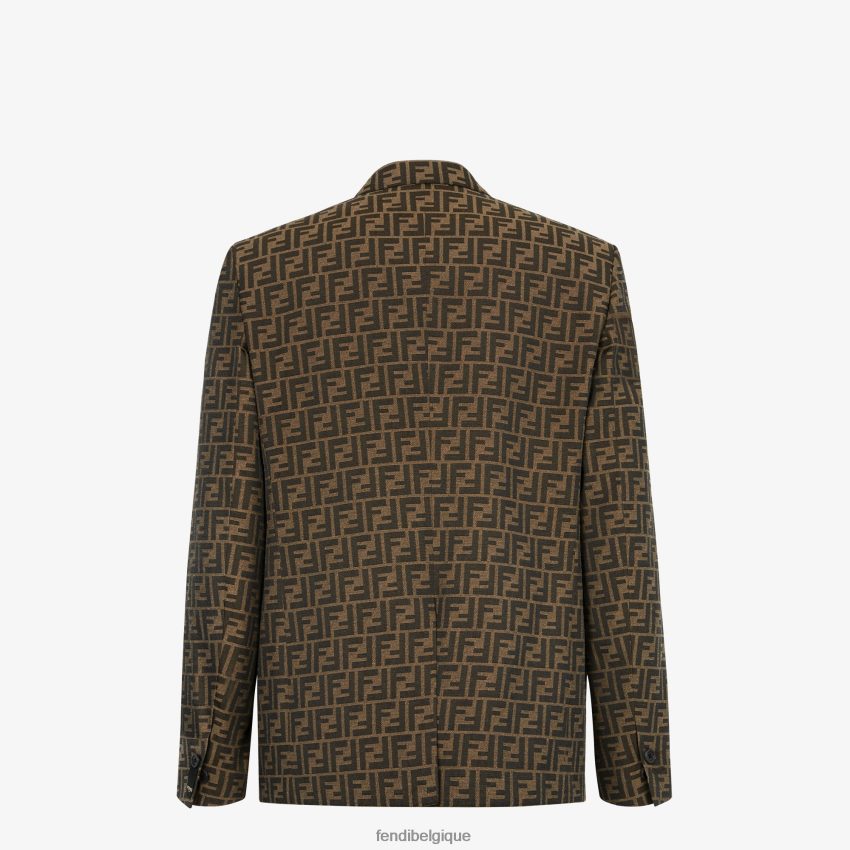 vêtements Fendi veste en tissu brun hommes 8X8J2J2202 Fendi Lunette De Soleil