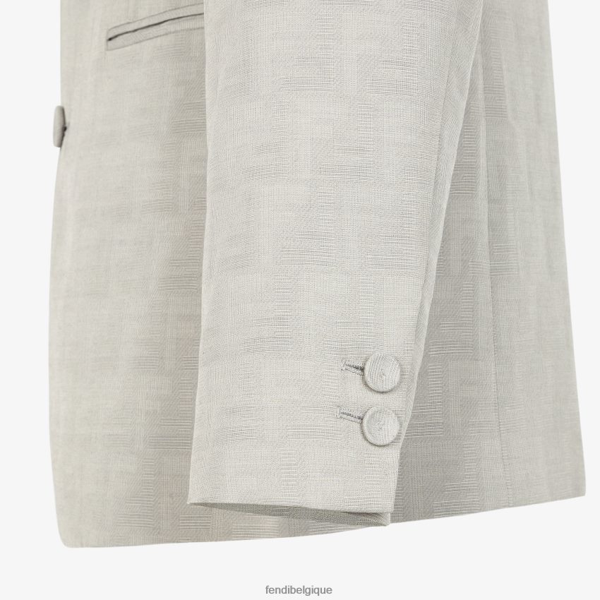 vêtements Fendi veste en tissu jacquard beige hommes 8X8J2J1924 Fendi Sac