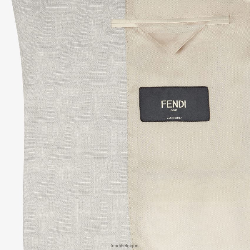 vêtements Fendi veste en tissu jacquard beige hommes 8X8J2J1924 Fendi Sac