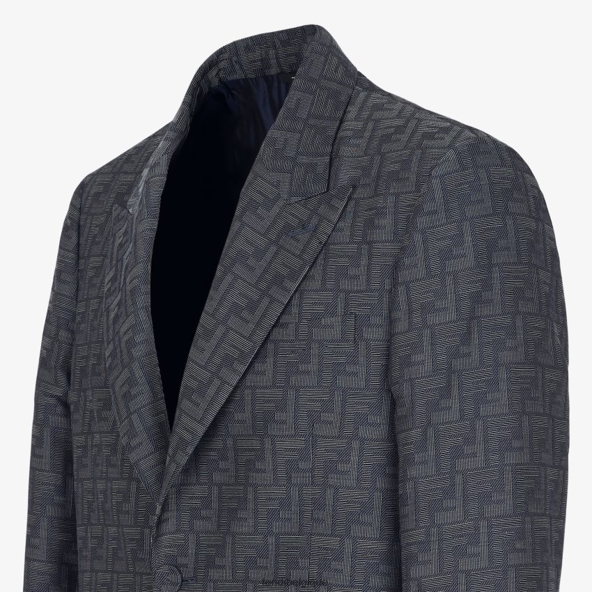 vêtements Fendi veste en tissu jacquard bleu hommes 8X8J2J1917 Fendi Lunette De Soleil