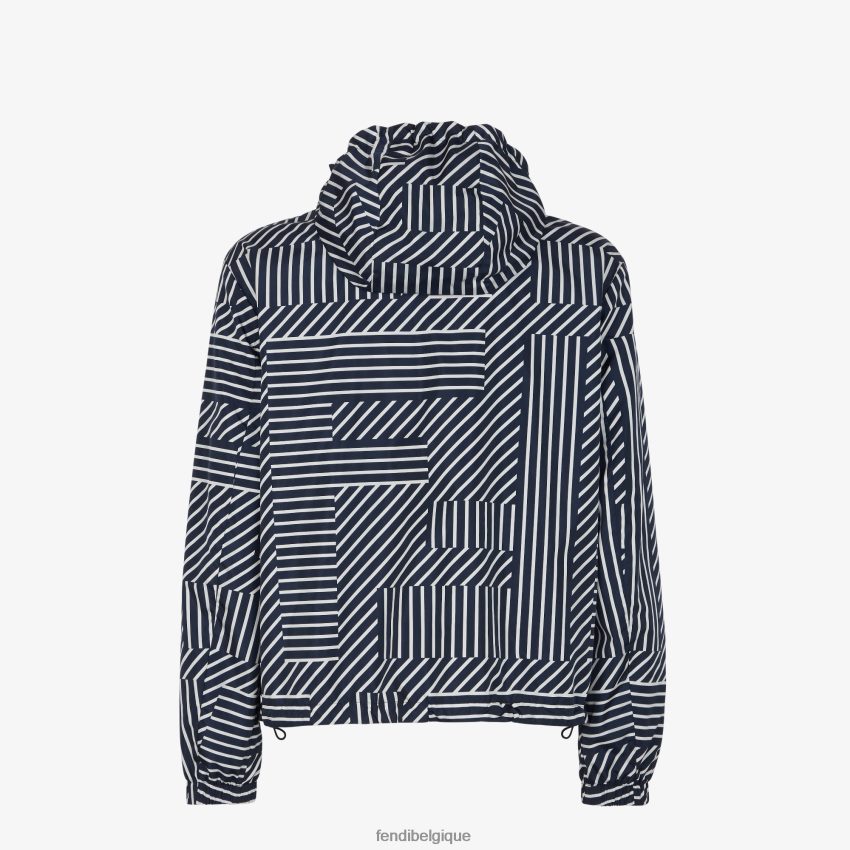 vêtements Fendi veste en tissu technique bleu hommes 8X8J2J1920 Fendi Lunette De Soleil